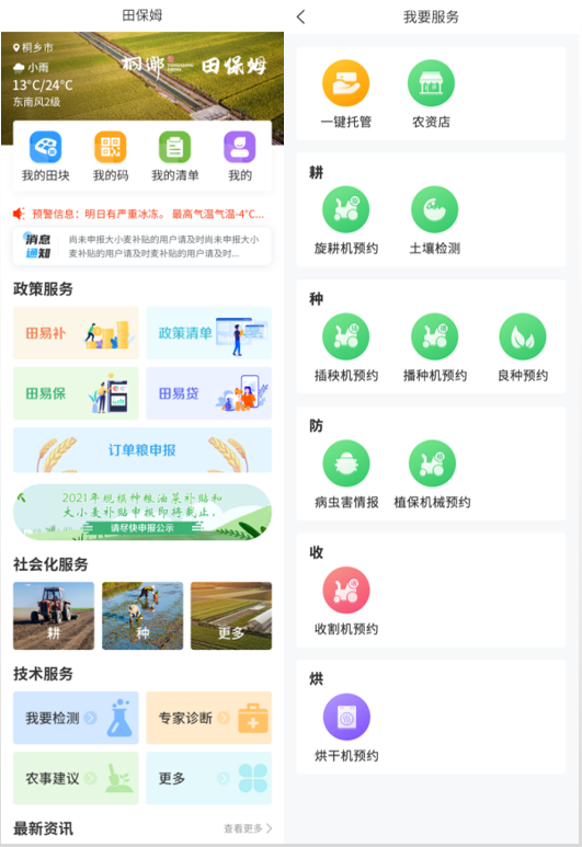 托普云農(nóng)全資子公司——浙江森特技術支撐的“田保姆”為農(nóng)服務應用
